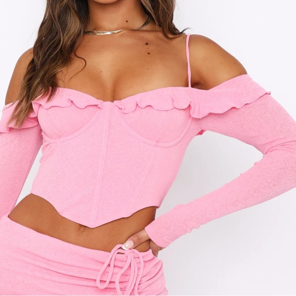White Fox Boutique See You Again Bustier in Candy Pink